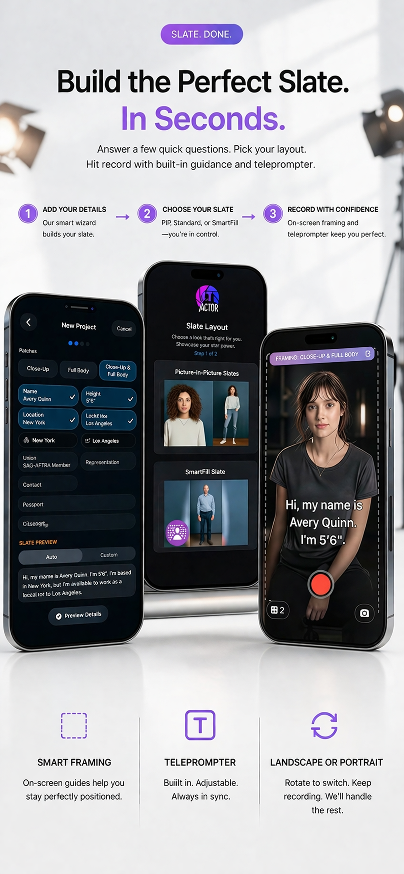 Slate builder marketing image showing fast slate setup