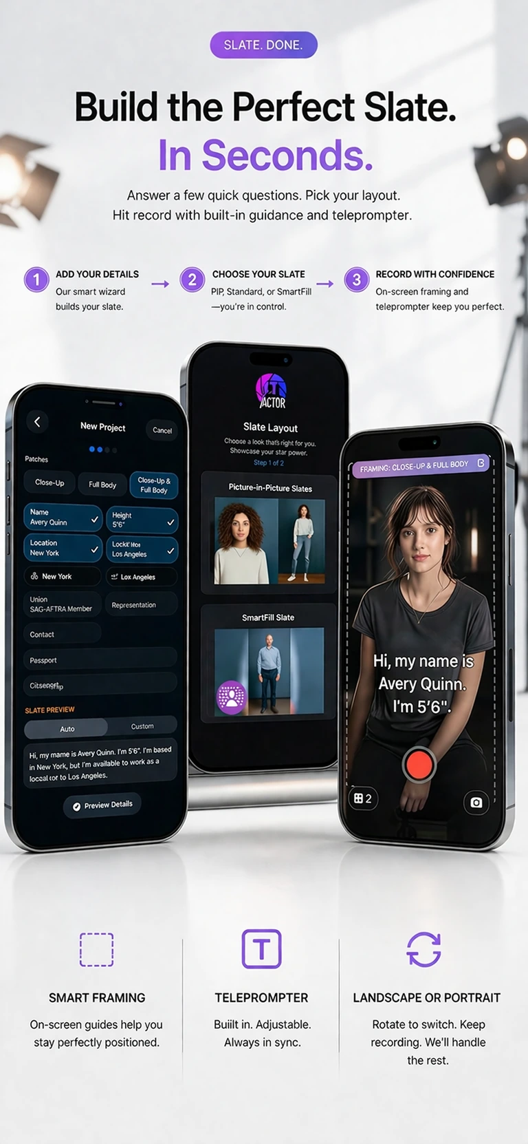 Slate builder marketing image showing fast slate setup